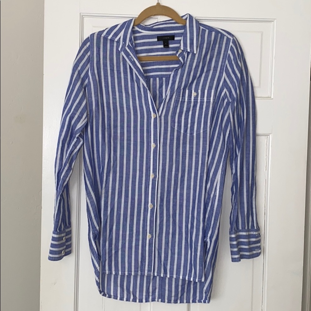 J Crew striped button down
